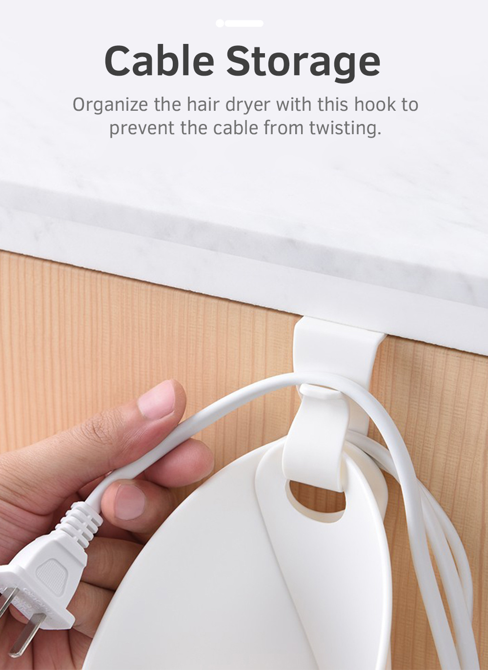 Punch-free Hair Dryer Holder Hook-4